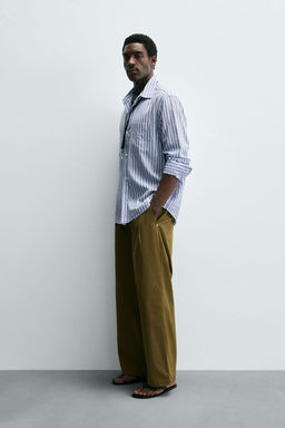 CREASED-EFFECT STRIPED SHIRT - Zara фото 4