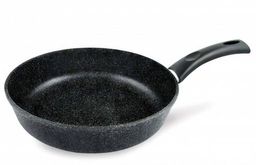 Сковорода "Каменная" Чёрный гранит несъемная ручка, 24 см