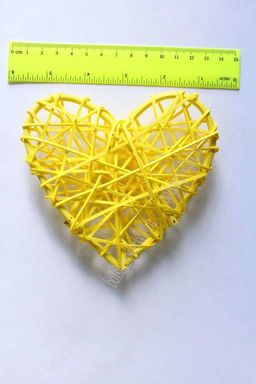 Декор "Сердечко" желтый