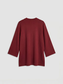 Dik Yaka Oversize Kad?n Sweatshirt Tunik