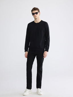 Bisiklet Yaka Erkek Kal?n Sweatshirt