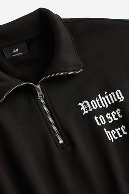 Sudadera oversize con media cremallera - H&m фото 3