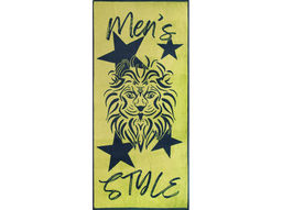 6с102.411ж1 Стиль льва (т.серый1) Полотенце махровое 67х150см