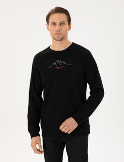 Siyah Regular Fit Sweatshirt - Pierre cardin фото 3