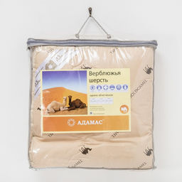 Одеяло всесезонное Адамас Верблюжья шерсть, размер 140х205 5 см, 200гр/м2, чехол тик  фото 4