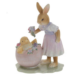Фигурка декоративная Зайчиха, L10 W6 H14 см