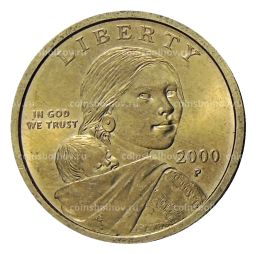 1 доллар 2000 года P США Сакагавея  Парящий Орел