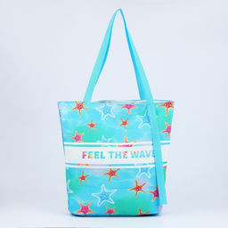 Сумка женская пляжная Feel the wave, 39х32 см, голубая - Nazamok фото 8