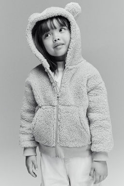 Chaqueta de borreguito con capucha y cremallera - H&m фото 2