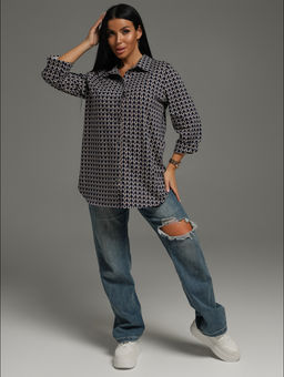 Жанетта туника женская (полоса синий) - Lovetex фото 124