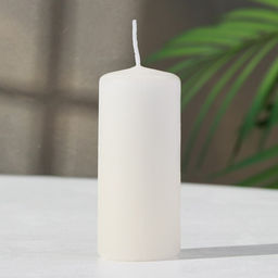 Цена за 2 шт. Свеча - цилиндр, 4х9 см, 11 ч, 90 г, слоновая кость