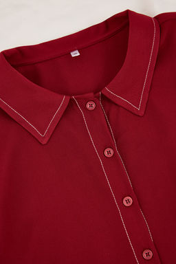 Bordo Duz Shally Dokuma Pijama Tak?m? THMSS26PT00003 - Trendyolmilla фото 16