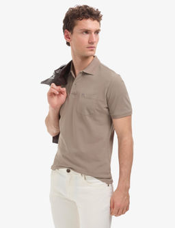 Koyu Vizon Regular Fit %100 Pamuk K_vr_lmaz Polo Yaka Basic Ti__rt