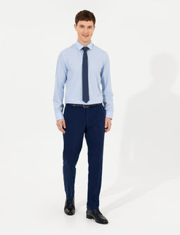 A__k Lacivert Slim Fit Kuma_ Pantolon