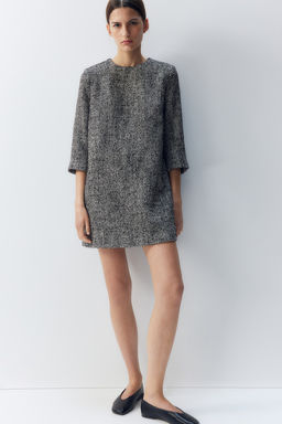 Vestido evase en boucle