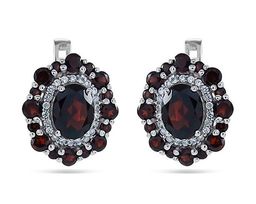 Серьги из серебра гранат, Фантина