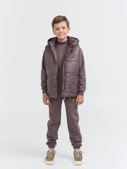 Свитшот Темный шоколад утепленный 7+ - Bungly фото 9