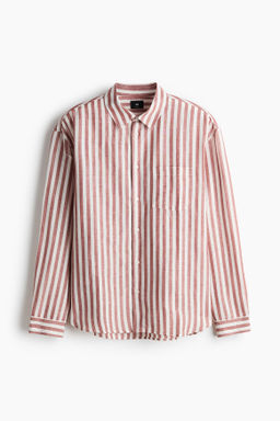 Camisa en mezcla de lino Relaxed Fit - H&m фото 5