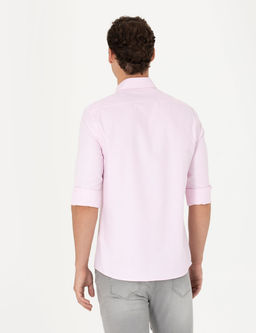 Pembe Slim Fit Uzun Kollu G_mlek