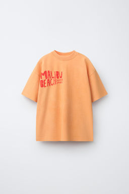 CAMISETA ESTAMPADO BEACH / Naranja