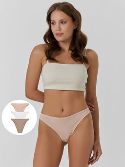 Цена за 2 штуки! Трусы слипы женские в наборе, 3 шт