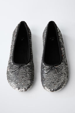 SEQUIN BALLET FLATS - Zara фото 4