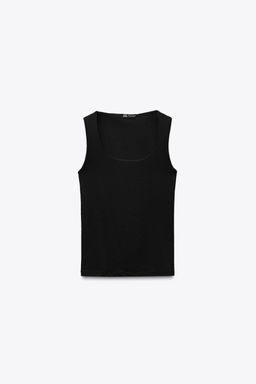 WIDE STRAP POLYAMIDE VEST TOP - Zara фото 10