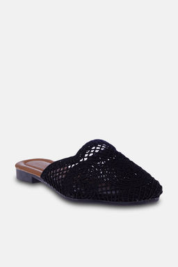 Trendyol Shoes Siyah Orgu Detayl? Kad?n Mule Terlik TAKSS24TE00000 - Trendyolmilla фото 7