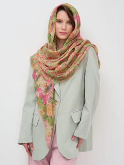 ХЛОПОК ВИСКОЗА Оригинальный двусторонний платок. - Tantino фото 3