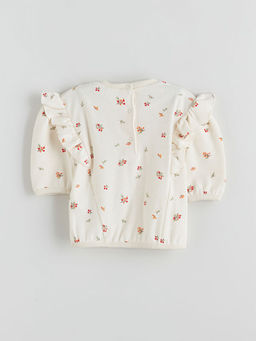 Bisiklet Yaka K?z Bebek Sweatshirt