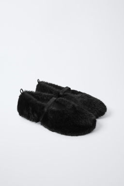 LIMITED EDITION FAUX FUR BALLET FLATS - Zara фото 2