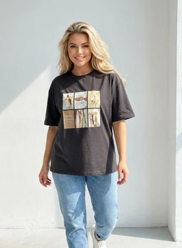 K13332 Футболка (плотный хлопок) ГРАФИТ