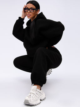 Джоггеры "БЖ-46" чёрные, футер 3-х нитка начес