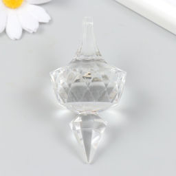 Декор для творчества пластик «Фигурная сосулька, кристалл», прозрачный, 4.3×4.3×8.3 см