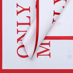 Цена за 20 шт. Пленка для цветов матовая, Цветы для тебя, 57х56cм, красный