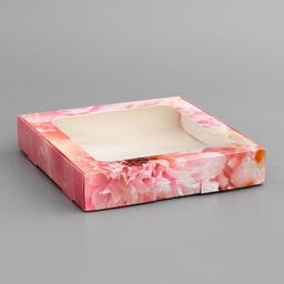 Цена за 5 шт. Коробка подарочная сборная с окном, упаковка, «Цветочки», 16×16×3 см