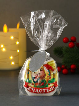 Цена за 2 шт. Свеча новогодняя «Лошадь. Подкова. Счастья», 6×2.8×6 см