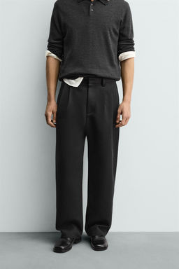 RELAXED BALLOON FIT PLEATED TROUSERS - Zara фото 2