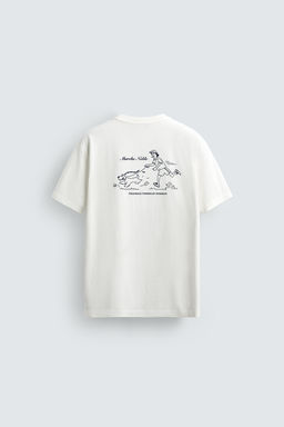 CAMISETA ESTAMPADO CONTRASTE / Beige claro - Zara фото 9