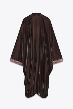 ZW COLLECTION VELVET KIMONO - Zara фото 5