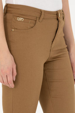 Женские брюки из плотной ткани светло-хаки - U.s. polo assn фото 19