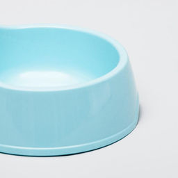 Миска двойная Мур-мяу 22,5 см х 13 см х 6 см, 0,2 л, голубой - Пижон фото 3