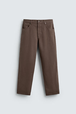JEANS STRAIGHT FIT LAVADO / Marr?n / Topo - Zara фото 8