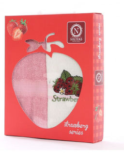 Набор кухонных салфеток 2 шт. КЛУБНИКА