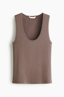 Top con ribetes de encaje - H&m фото 2