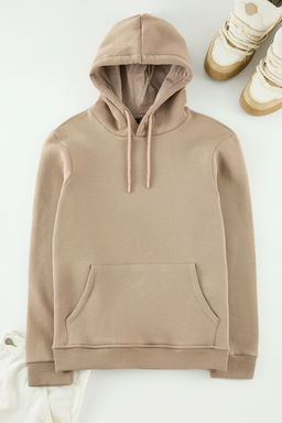 TRENDYOL MAN Vizon Basic Regular/Normal Kesim Kapusonlu Ici Polarl? Kanguru Cepli Sweatshirt TMNAW20SW0163 - Trendyolmilla фото 20
