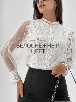 Блузка Сидни (пудровый) - Nadi bordo фото 35