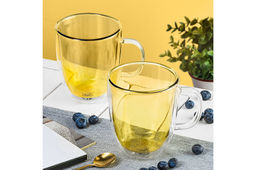 Набор 2 кружек 350 мл 12,5*9,5*11 см Crystal glass золотистый