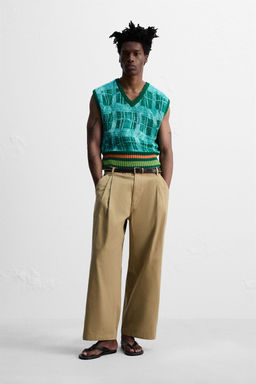 GRAPHIC PRINT KNIT WAISTCOAT  OTIS KWAME KYE QUAICOE
