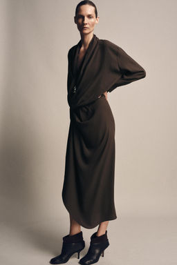 ZW COLLECTION DRAPED DRESS - Zara фото 6